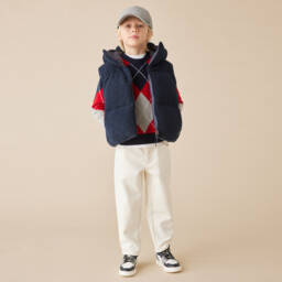 Il Gufo-Boys Argyle Wool Knit Jumper | Childrensalon Outlet