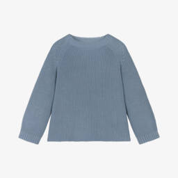 Il Gufo-Boys Azure Cotton Sweater | Childrensalon Outlet