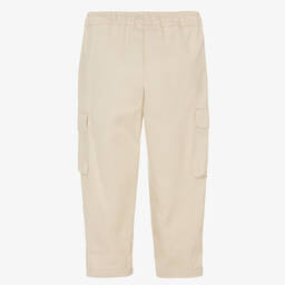 Il Gufo-Boys Beige Cotton Cargo Trousers | Childrensalon Outlet