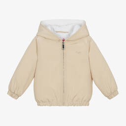 Il Gufo-Boys Beige Hooded Jacket | Childrensalon Outlet