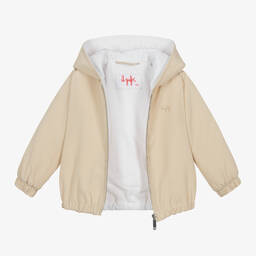 Il Gufo-Boys Beige Hooded Jacket | Childrensalon Outlet