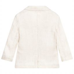 Il Gufo-Boys Beige Linen Jacket | Childrensalon Outlet