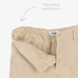 Il Gufo-Boys Beige Linen Shorts | Childrensalon Outlet