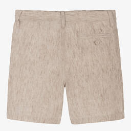 Il Gufo-Boys Beige Linen Shorts | Childrensalon Outlet