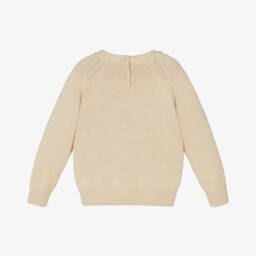 Il Gufo-Boys Beige Organic Knit Pullover | Childrensalon Outlet