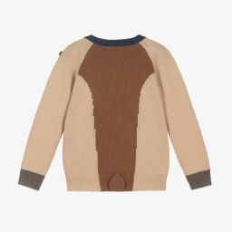 Il Gufo-Boys Beige Wool Deer Sweater | Childrensalon Outlet