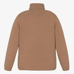 Il Gufo-بلوفر بياقة عالية صوف محبوك لون بيج للأولاد | Childrensalon Outlet