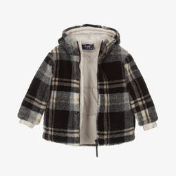 Il Gufo-Boys Black & Beige Checked Jacket | Childrensalon Outlet