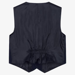 Il Gufo-Boys Blue Button-Up Waistcoat | Childrensalon Outlet