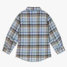 Il Gufo-Синяя рубашка в клетку для мальчиков | Childrensalon Outlet