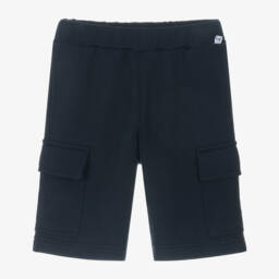 Il Gufo-Boys Blue Cotton Adventure Shorts | Childrensalon Outlet