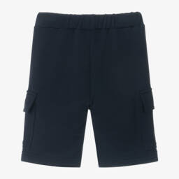 Il Gufo-Boys Blue Cotton Adventure Shorts | Childrensalon Outlet