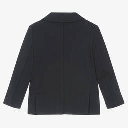 Il Gufo-Boys Blue Cotton Blazer Jacket | Childrensalon Outlet