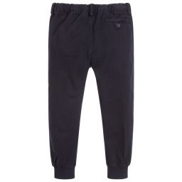 Il Gufo-Boys Blue Cotton Trousers | Childrensalon Outlet