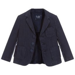 Il Gufo-Boys Blue Linen Blazer | Childrensalon Outlet