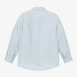إيل غوفو-قميص كتان لون أزرق فاتح للأولاد | Childrensalon Outlet
