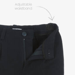 Il Gufo-Boys Blue Plaid Smart Trousers | Childrensalon Outlet