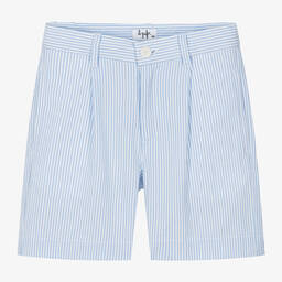 Il Gufo - Boys Beige Striped Seersucker Shorts