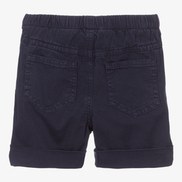 Il Gufo-Boys Blue Twill Shorts | Childrensalon Outlet