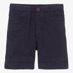 Il Gufo-Boys Blue Twill Shorts | Childrensalon Outlet