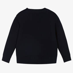 إيل غوفو-كنزة صوف مارينو محبوك لون كحلي للأولاد | Childrensalon Outlet