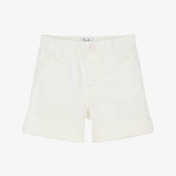 Il Gufo-Boys Classic Ivory Cotton Shorts | Childrensalon Outlet
