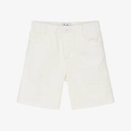 Il Gufo-Boys Classic Ivory Cotton Shorts | Childrensalon Outlet