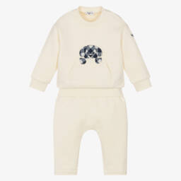 Il Gufo-Boys Creamy Dog Jersey Ensemble | Childrensalon Outlet