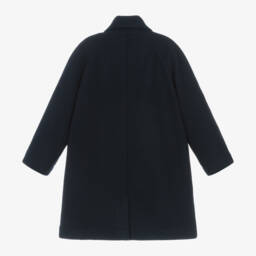 Il Gufo-Boys Felted Navy Overcoat | Childrensalon Outlet