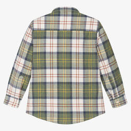 Il Gufo-Зеленая хлопковая рубашка в клетку | Childrensalon Outlet