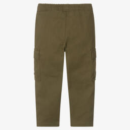 Il Gufo-Boys Green Cotton Cargo Trousers | Childrensalon Outlet
