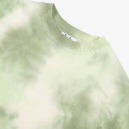 Il Gufo-Boys Green Tie-Dye Cotton Pullover | Childrensalon Outlet