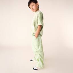 Il Gufo-Boys Green Tie-Dye Cotton Pullover | Childrensalon Outlet