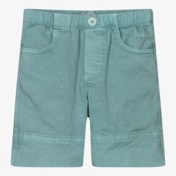 Il Gufo-Boys Green Twill Shorts | Childrensalon Outlet