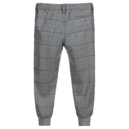 Il Gufo-Серые брюки в клетку для мальчиков | Childrensalon Outlet