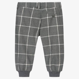 Il Gufo-بنطلون مزيج فيسكوز كاروهات لون رمادي | Childrensalon Outlet