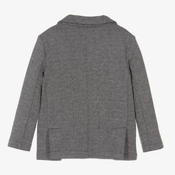 Il Gufo-Серый хлопковый блейзер в елочку | Childrensalon Outlet