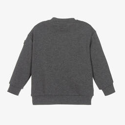 إيل غوفو-سويتشيرت قطن جيرسي لون رمادي داكن للأولاد | Childrensalon Outlet