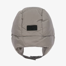 إيل غوفو-قبعة مبطنة بريش لون رمادي للأولاد | Childrensalon Outlet