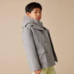 إيل غوفو-معطف 2 في 1 لون رمادي للأولاد | Childrensalon Outlet