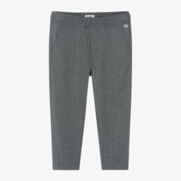 Il Gufo-بنطلون مقلم لون رمادي داكن للأولاد | Childrensalon Outlet