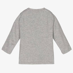 Il Gufo-Серый хлопковый топ с чайкой | Childrensalon Outlet