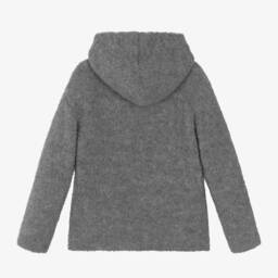 Il Gufo-Серая шерстяная флисовая худи | Childrensalon Outlet