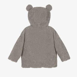 Il Gufo-Boys Grey Teddy Fleece Jacket | Childrensalon Outlet