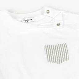 Il Gufo-Серый и белый хлопковый ансамбль для мальчиков | Childrensalon Outlet