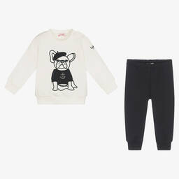 إيل غوفو-تراكسوت أطفال ولادي قطن جيرسي لون عاجي وكحلي | Childrensalon Outlet