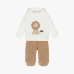 Il Gufo-Boys Ivory Bouclé Hoodie Set | Childrensalon Outlet