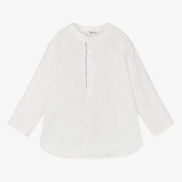 Il Gufo-قميص كتان لون عاجي للأولاد | Childrensalon Outlet