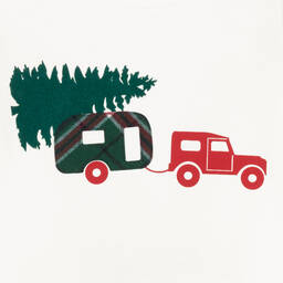 Il Gufo-Boys Ivory Festive Cotton Top | Childrensalon Outlet