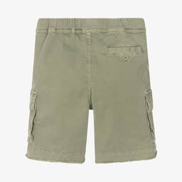Il Gufo-Boys Khaki Green Cargo Shorts | Childrensalon Outlet